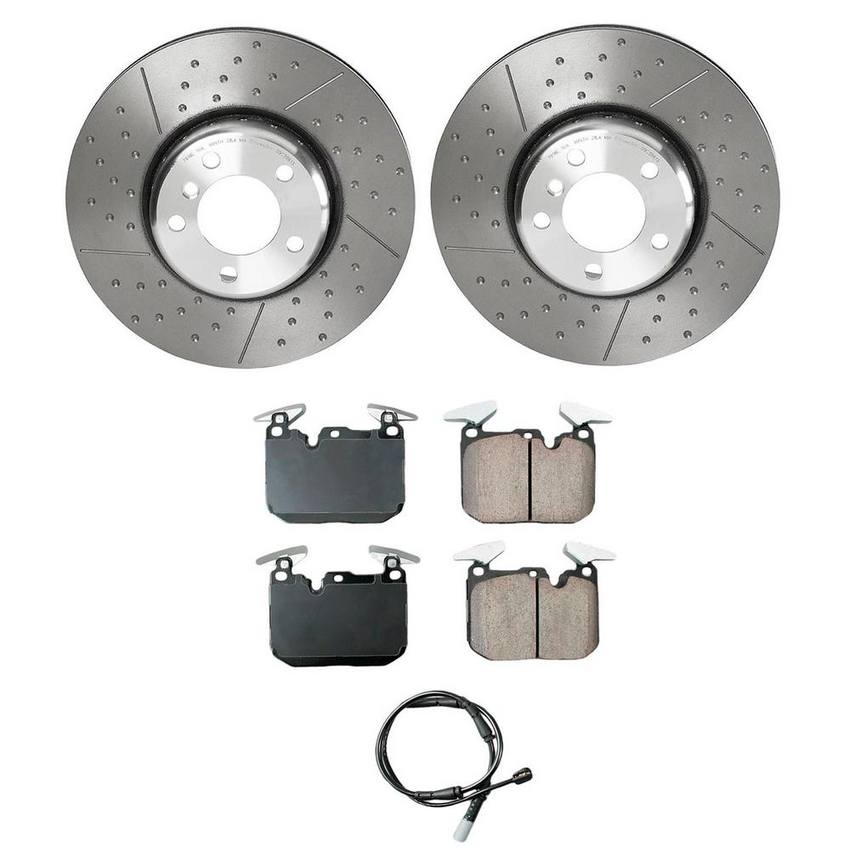 BMW Disc Brake Pad and Rotor Kit - Front (340mm) (Ceramic) (EURO) 34116878882 - Akebono Euro Ultra-Premium 4116107KIT